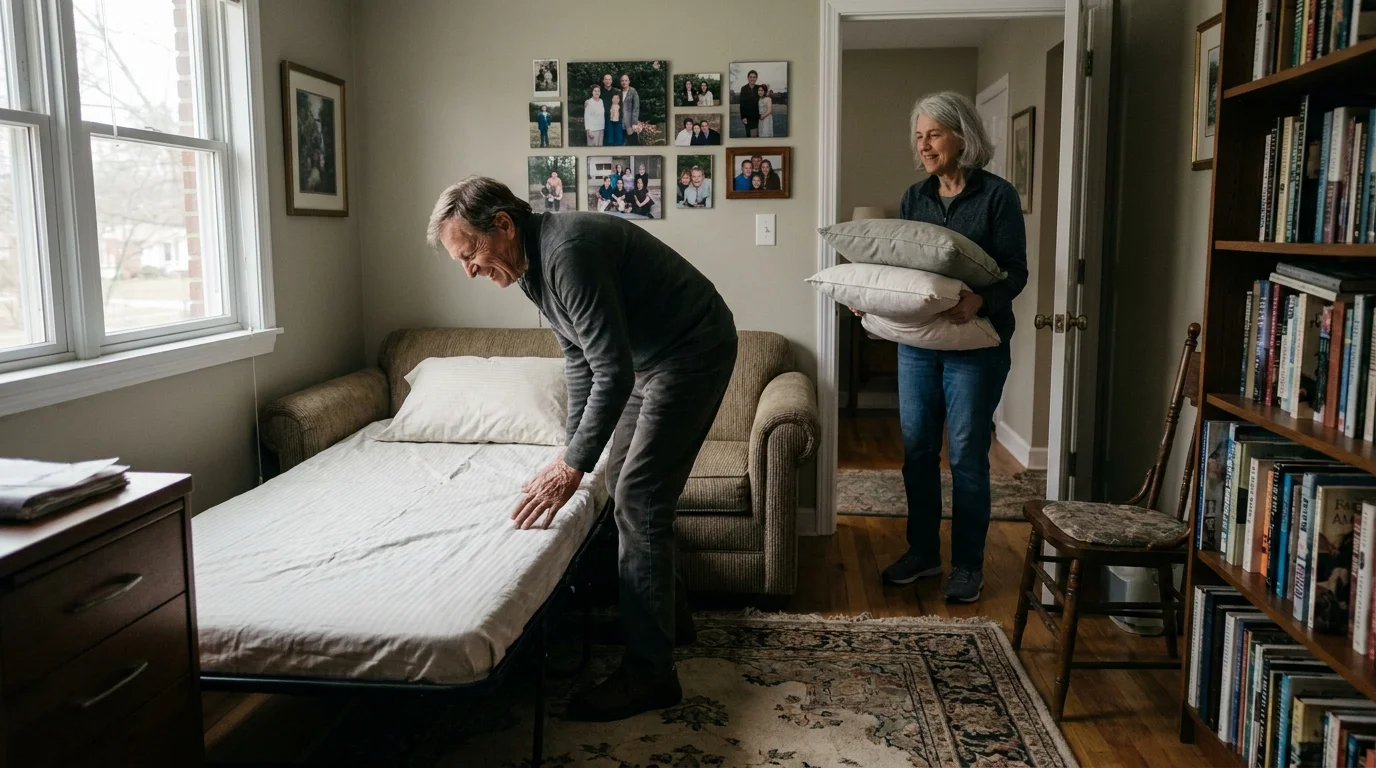 Editorial photograph illustrating: Tip #1: Dedicated Hosting Space for Family and Friends