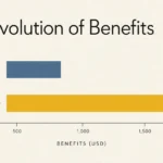 A horizontal bar chart comparing the 1985 average Social Security benefit of $479 with the 2026 average of $1,976.